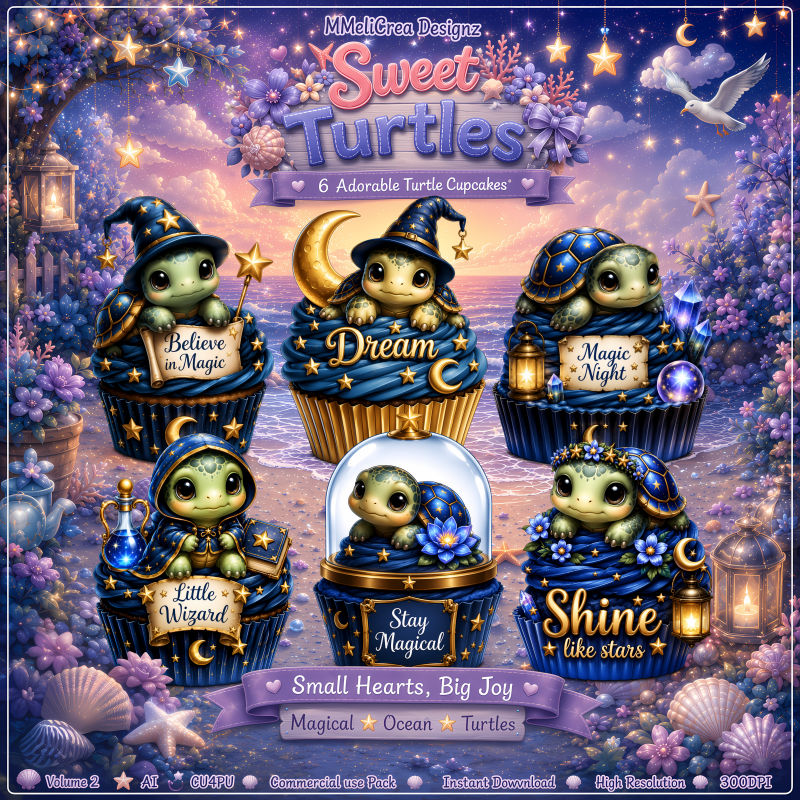 (image for) AI CU - VOL.2 - Sweet Turtles (CU4PU/PNG/PACK)